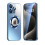Magnetic Cover iPhone 16 Pro med linsskydd och logotypvy - Blå 1