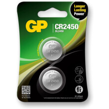 Batería de tipo botón GP CR2450 3V Sello de seguridad - Paquete de 2
