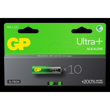 GP Ultra Plus Alkaline AA-batteri, 15AUP/LR6, 10-pakning