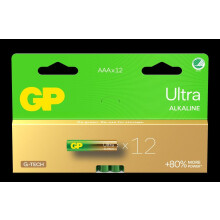 GP Ultra Alkaline AAA baterie, 24AU/LR03, 12-bal
