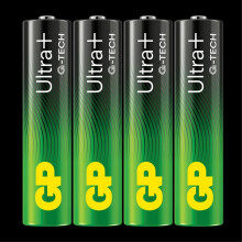 Batteria alcalina AAA GP Ultra Plus, 24AUP/LR03, pacco da 4