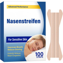 Nasenpflaster Tiras Nasales 100 UDS. Respiración Ronquidos Sueño Entrenamiento — despejar vías respiratorias