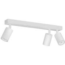 Lámpara de Techo LED de 3 Puntos Foco GU10 Regulable 50W Blanca 39 cm — focos techo, foco superficie blanco, focos salon