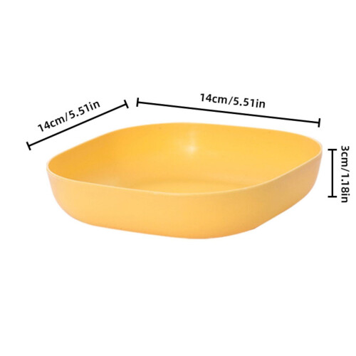 Square Wheat Fibre Dinnerware Set 4-Piece 2