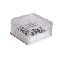 Briques solaires décoratives pour jardin, éclairage extérieur étanche avec motif rocher de glace, batterie de 600 mAh, capteur de luminosité