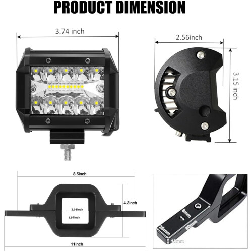Trailer Hook Light Bracket for Jeep Wrangler - Off-Road 1