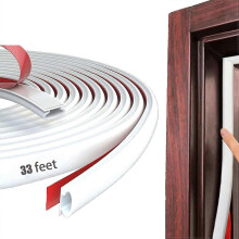 (33 feet, White) High Quality White Self Adhesive Door Seal Strip Soundproof Door Seal Strip, D