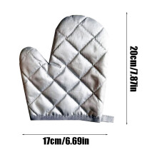 Silver Microwave Oven Gloves Heat-Resistant 1 Piece