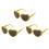 3X Moda Divertida Verano Forma de Corazon de Amor Gafas de  Amarillo 1
