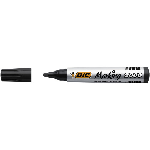 BIC BIC Marking 2000 ECOlutions Permanent Markers Medium Bullet Tip - Black, Box of 1