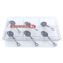 Bandejas para servir en eventos y catering, organizador de especias transparente apto para alimentos con tapas, bandejas para condimentos con