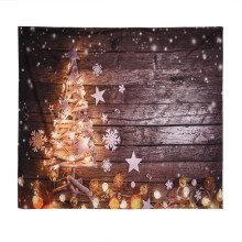 Hochauflösender, digital bedruckter Weihnachtsteppich aus Polyestergewebe für den Innen- und Außenbereich, maschinenwaschbar.