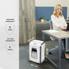 Fellowes Paper Shredder for Home Office Use - 12 Sheet Cross Cut Paper Shredder