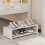 2-Tier Shoe Rack for Dorm – Durable Plastic, Free-Standing, Stackable, Fits Under Bed or Entryway (22.2"x11.8"x8.3", White) 1