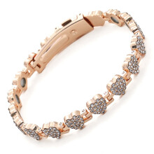 Valentine's Day Romantic Heart Wristband for Women - Plated Charm Bracelet, Ideal Gift for Dating & Daily Wear