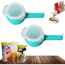 Upgraded Bag Clips with Pour Spout, Reusable Food Storage Sealing Clips for Easy Pouring & Freshness