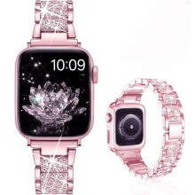 LGSY Watch Band 42mm 44mm 45mm 49mm 8 7 6 5 4 3 2 1 SE Ultra Women Bling Diamond Replacement Bracelet Strap Jewelry Replacement Metal Wristband