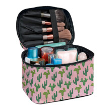 Makeup Beauty Bag Cactus Pattern Hand-Held Zipper Storage Bag