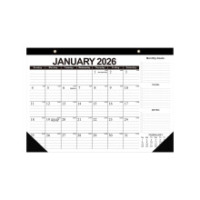 2026 Wall Calendar, 18-Month (Jul 2025–Dec 2026), 17"x12", Twin-Wire, Blank, Julian Dates, Hanging Loop, Holiday Reminders, Thick Paper