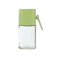 Premium Salt Dispenser - Square Glass Cruet with Adjustable Measuring, Sealed & Moisture-Proof, Transparent for Easy Level Check