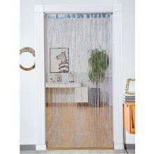 Glitter Fringe Door Curtain 39x79 inch Silver Tassel Room