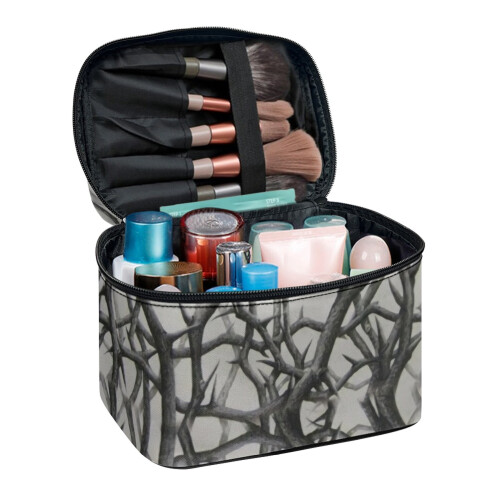 Tree Branch Pattern Small Makeup Bag Makeup Brush Organizer Handy Large Capacity Home Offices