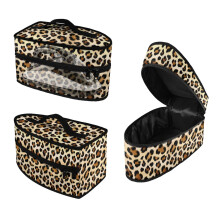 Leopard Print Design Portable Travel Steamer Storage Case Handheld Handle Gift, Bag Only