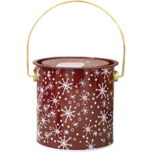 Vintage Santa Cookie Jar with Airtight Lid – Tin Container for Cookies, Flour, Coffee & Dry Food Storage