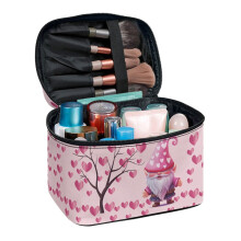 Heart Gnome Tree Brush Protectors Makeup Brush Bags with Brush Slots Makeup Case Organizer Large Capacity