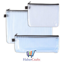 DL Tuff Bag Zip Wallet Clear Plastic Wallets Zipped Pouch File Pencil Case Folde