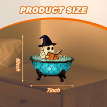 Halloween Ghost Bubble Bath Lamp – Cute Night Light, Battery-Operated, Compatible with Halloween Decor