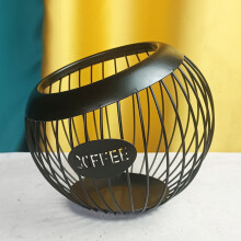 Food Storage Coffee Pod Holder - Large Capacity Metal Organizer for Coffee Bar Accessories for Countertops and Pod Storage Solutions