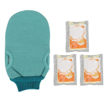 Body Exfoliating Mitten Gloves Bath Scrub Tools Washable Reusable Skincare Promote Circulation Natural Texture