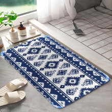 Bohemian Style 288 Non-Slip Memory Foam Bath Rug: Absorbent, Quick-Dry, Machine Washable, Soft & Comfortable - M