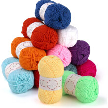 Clearance Crochet Yarn – Multicolor Acrylic Mini Skeins for Knitting & Crochet Projects, Beginner-Friendly