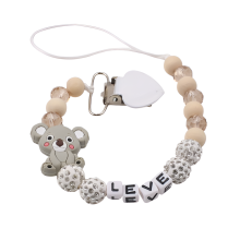 Babyprodukter silikon nappkedja nappkedja stock silikon koala tecknad anti-fallkedja