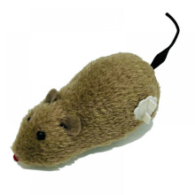 Plüschmaus mit Kettenmuster, die Katzen und Hunde neckt, kann rennen, mit dem Schwanz wedeln und Tricks vorführen.