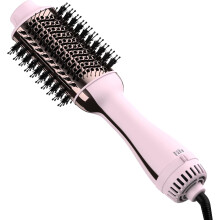 Upgraded 4 in 1 Hair Dryer and Styler Volumizer with Negative Ion Anti-frizz Ceramic Titanium Barrel Hot Air Hair Straightener Brush