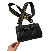 Bolso pequeño cuadrado con estampado de cuadros en relieve, bolso bandolera para mujer con correa de hombro desmontable.