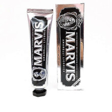 (Black) 2-pack of Italian Whitening Mint Toothpaste, Mars Adult Mint Flavor, 85ml -