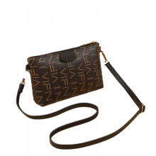 Bolsa feminina pequena, quadrada, estampada, estilo simples e versátil, ideal para usar no ombro.