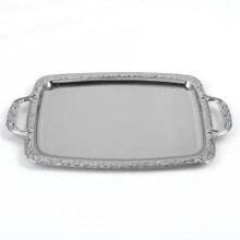 BESTONZON 1pc Vintage Metal Serving Tableware Tray For Living Food Storage Snack Serving Design Present For Home Decor