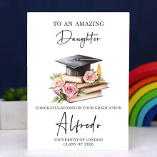 EDSG Personalised Graduation Card, Congratulations Card Gifts for High School Co