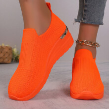 Willtoo Running Shoes for Womens Walking Tennis Sneakers Comfortable Lightweight Thick Sole Athletic Sports Shoes Saffron
