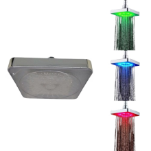 LED horní sprchová tryska snímající teplotu/barvu, měnící barvu, 6palcová sprchová tryska