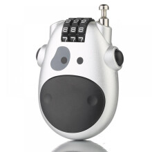 Cadeado telescópico de aço com desenho de vaca para bagagem, roupas, trenó, capacete de motocicleta.