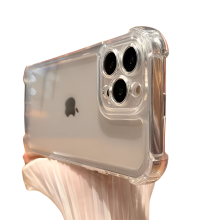 Lämplig för iPhone15promax, magnetiskt mobiltelefonskal med fyra hörn, krockkudde, fallskydd, Apple14, akryl13, linsfilm