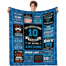 Warm Flannel Throw Blanket for 10-Year-Old Boys – Birthday or Graduation Gift (40x50 in), compatible with kids' rooms
