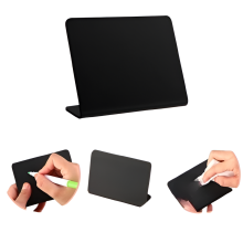 Mini Quadro Branco de Mesa com Clipe para Etiquetas de Preço, Quadro Negro Pequeno de Plástico para Festas, Expositor de Mesa para Casa em Formato