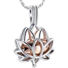 Cremation Jewelry for Ashes - Lotus Flower Ashes Pendant Mini Keepsake Urn Necklace for Ashes Memorial Women's Lockets Ash Jewelry